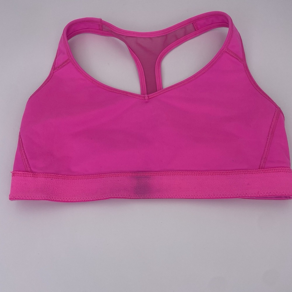 Victoria's Secret Sport- VSX Small Yoga Racerback Pullover Sport Bra Mesh Pink - Picture 9 of 13
